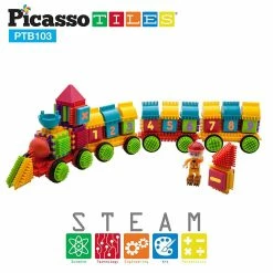 Outlet 🧨 103pc Train Theme BristleLock Building Blocks ⭐