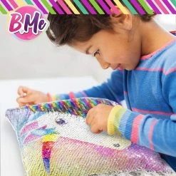 Discount 👏 B Me Sequin Unicorn Pillow for 👧 Girls - Reversible Double Sided Rainbow Doodle Sequined Pillow ✔️ -Curriculum Boredom Busters Sales b me sequin unicorn pillow for girls reversible double sided rainbow doodle sequined pillow14152695 a03NOWA