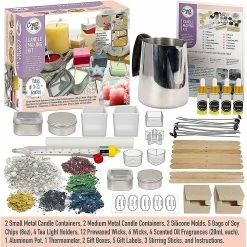 Discount 👍 Candle Making Kit by Craft It Up! Complete DIY Beginners Set with Silicone Molds, Soy Candle Wax & More 👍 -Curriculum Boredom Busters Sales candle making kit by craft it up complete diy beginners set with silicone molds soy candle wax and more14152687 a03NOWA