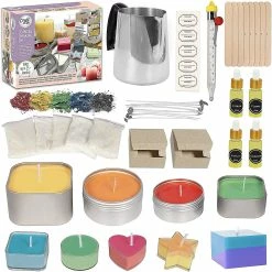 Discount 👍 Candle Making Kit by Craft It Up! Complete DIY Beginners Set with Silicone Molds, Soy Candle Wax & More 👍