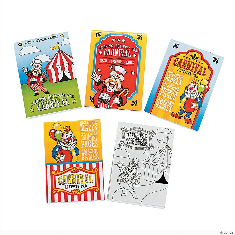Top 10 π Carnival Activity Pads - 12 Pc. π 1 Top 10 π Carnival Activity Pads - 12 Pc. π