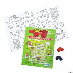 Best Sale ⭐ Cars Coloring Books with Car-Shaped Crayons - 12 Pc. 🥰