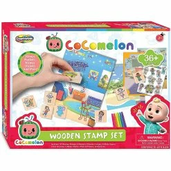 New 😀 Cocomelon Stamp Set by Creative Kids- 36+ Piece Wooden Stamps Set Includes Ink Pads Ages 3+ 🛒