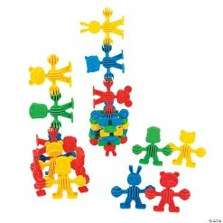 Budget 😉 Connecting Character Shapes Educational Toys - 50 Pc. 😀