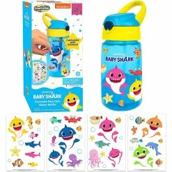 Budget 🥰 Creative Kids Baby Shark Decorate Your Own Water Bottle BPA Free Age 3+ 🧨