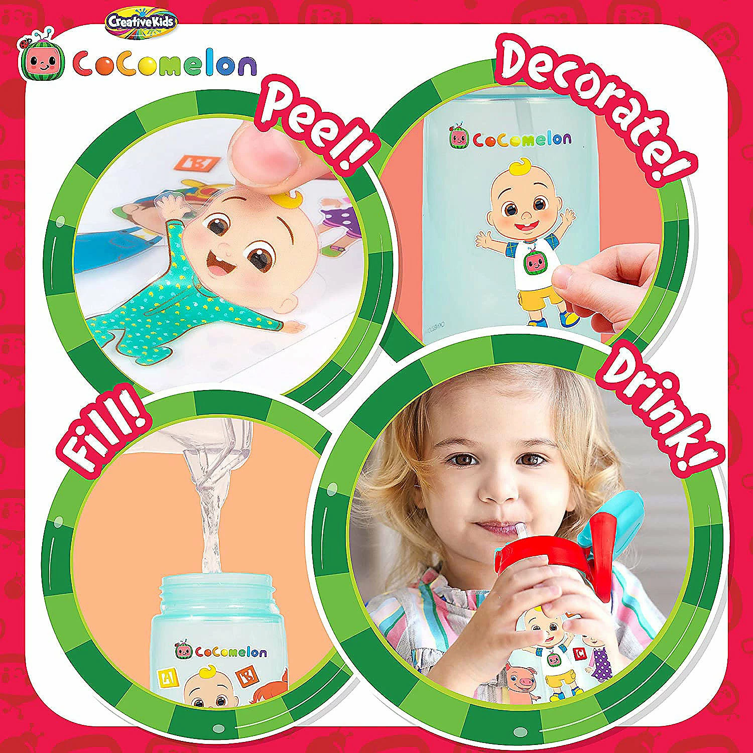 Discount β Creative Kids Cocomelon Decorate Your Own Water Bottle BPA Free Age 3+ π₯ 2 Discount β Creative Kids Cocomelon Decorate Your Own Water Bottle BPA Free Age 3+ π₯ - Image 2