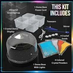 Budget 💯 Creative Kids Crystal Growing Science Kit for Kids + Light Up Display Dome 🎁 -Curriculum Boredom Busters Sales creative kids crystal growing science kit for kids light up display dome14152685 a03NOWA