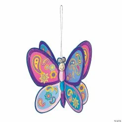 Cheapest 😀 DIY 3D Butterfly Ornaments with Stickers - 12 Pc. ❤️