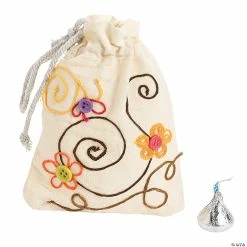 Promo 🛒 DIY Mini Canvas Drawstring Bags - 48 Pc. 🧨