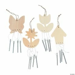 Cheapest ❤️ DIY Unfinished Wood Spring Wind Chimes - 12 Pc. 😍