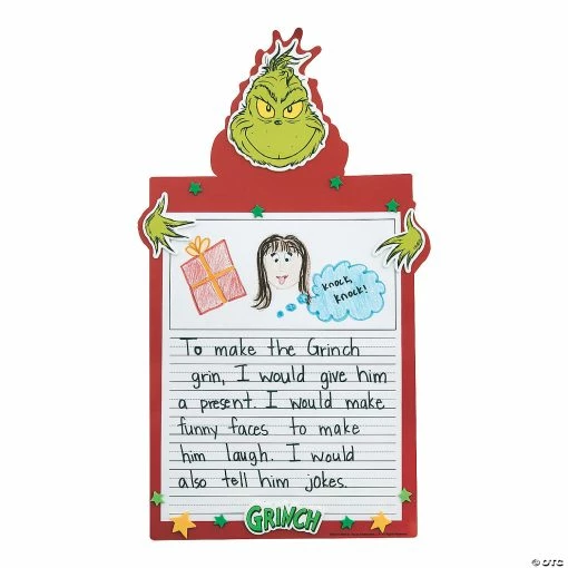 Best Pirce 😉 Dr. Seuss™ The Grinch Writing Prompt Craft Kit- Makes 12 ❤️ -Curriculum Boredom Busters Sales dr seuss the grinch writing prompt craft kit makes 1213826196