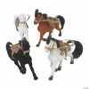 Cheap 💯 Flocked Horses with Saddle - 12 Pc. 😉