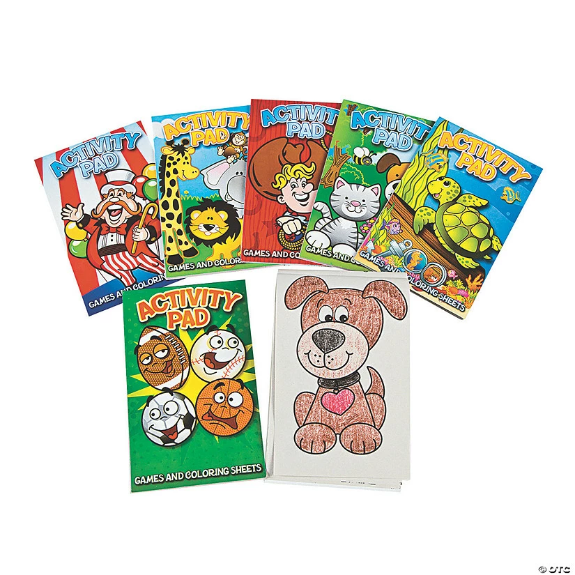 Wholesale π― Games & Coloring Sheets Activity Pad Assortment - 12 Pc. π 1 Wholesale π― Games & Coloring Sheets Activity Pad Assortment - 12 Pc. π