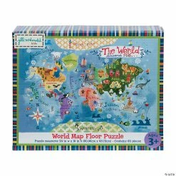 Outlet ✔️ Gibby & Libby™ World Map Floor Puzzle ✨