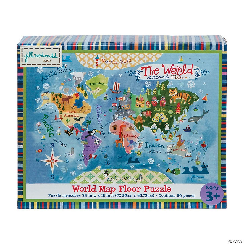 Outlet ✔️ Gibby & Libby™ World Map Floor Puzzle ✨ 1 Outlet ✔️ Gibby & Libby™ World Map Floor Puzzle ✨