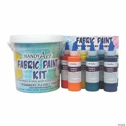 Flash Sale ⌛ Handy Art® Fabric Paint Kit, Regular Colors, 4 oz bottles, 9 count 🧨