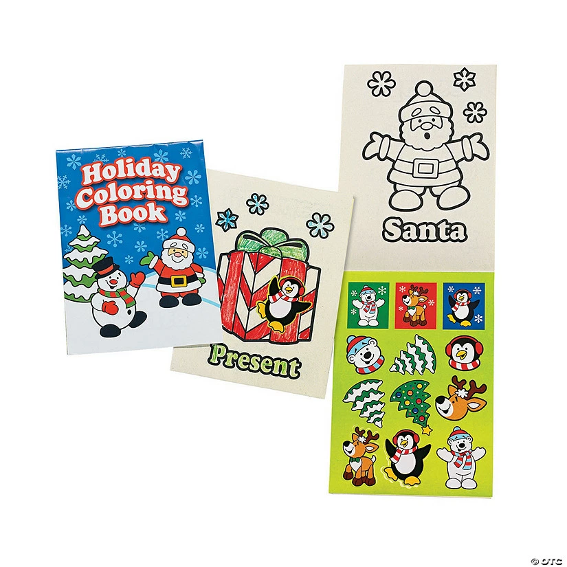 Promo π Holiday Coloring Books with Sticker Sheets - 24 Pc. π 1 Promo π Holiday Coloring Books with Sticker Sheets - 24 Pc. π