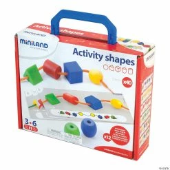 Best Pirce ⌛ Miniland Educational Activity Shapes (Giant Beads) and Laces, 2 Sets 😍