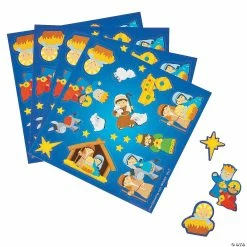 New 😉 Nativity Sticker Sheet - 50 Pc. 🧨