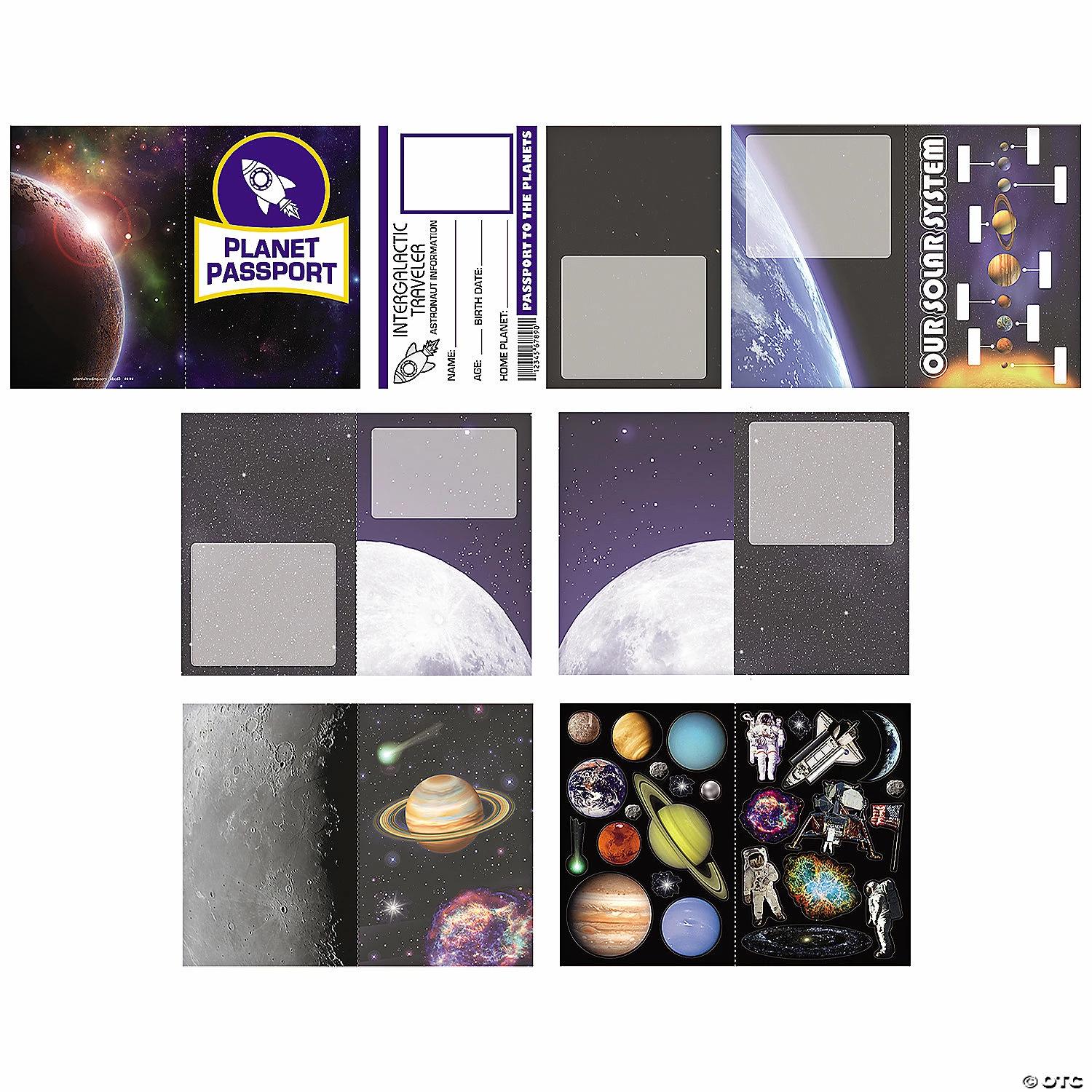 Budget π Outer Space Passport Sticker Books - 12 Pc. π 3 Budget π Outer Space Passport Sticker Books - 12 Pc. π - Image 3