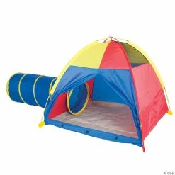 Budget 💯 Pacific Play Tents Hide Me Tent and Tunnel Combo - Blue / Red / Yellow 🎁 -Curriculum Boredom Busters Sales pacific play tents hide me tent and tunnel combo blue red yellow14112035 a02