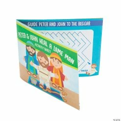 Budget 🧨 Peter & John Heal the Lame Man Fold-Up Activity Sheets - 24 Pc. ❤️