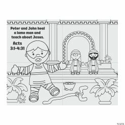 Budget 🧨 Peter & John Heal the Lame Man Fold-Up Activity Sheets - 24 Pc. ❤️ -Curriculum Boredom Busters Sales peter and john heal the lame man fold up activity sheets 24 pc 13943188 a02