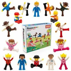 Wholesale 🤩 PicassoTiles 16 Piece Character Figure Set PTA08 👏