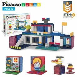 Best Pirce ✨ PicassoTiles - 512 Piece Magnetic Brick Tile and Brick Building Set 🧨