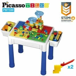 Best Pirce 🥰 PicassoTiles - Building Blocks Activity Center Table Set PBT330 🌟