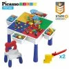 Best Sale 🔔 PicassoTiles - Large Building Blocks Activity Center Table & Chair Set PBT580 ❤️