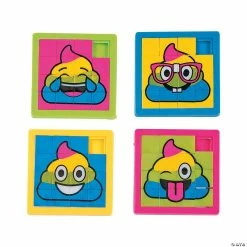 Best deal 🛒 Rainbow Poop Emoji Slide Puzzles - 12 Pc. 🔥