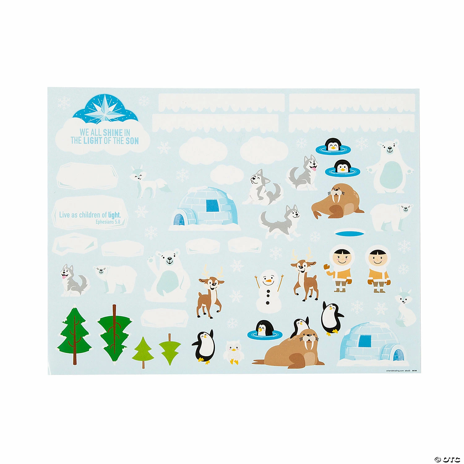 Top 10 ✔️ Religious Arctic Winter Sticker Scenes - 12 Pc. ✔️ 3 Top 10 ✔️ Religious Arctic Winter Sticker Scenes - 12 Pc. ✔️ - Image 3