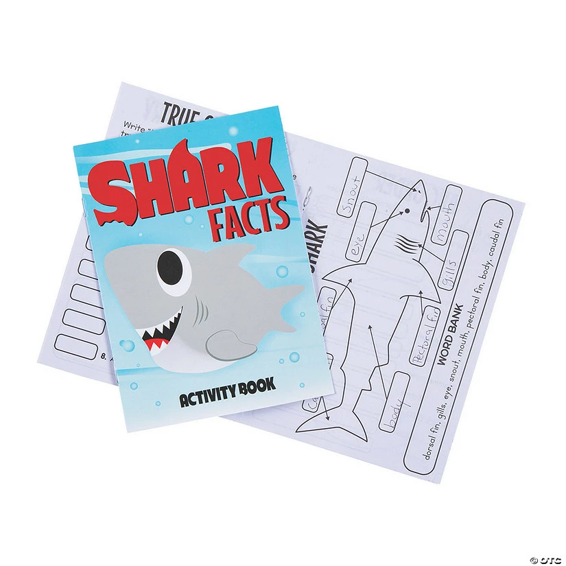 Budget 🧨 Shark Facts Activity Books - 12 Pc. ⭐ 1 Budget 🧨 Shark Facts Activity Books - 12 Pc. ⭐