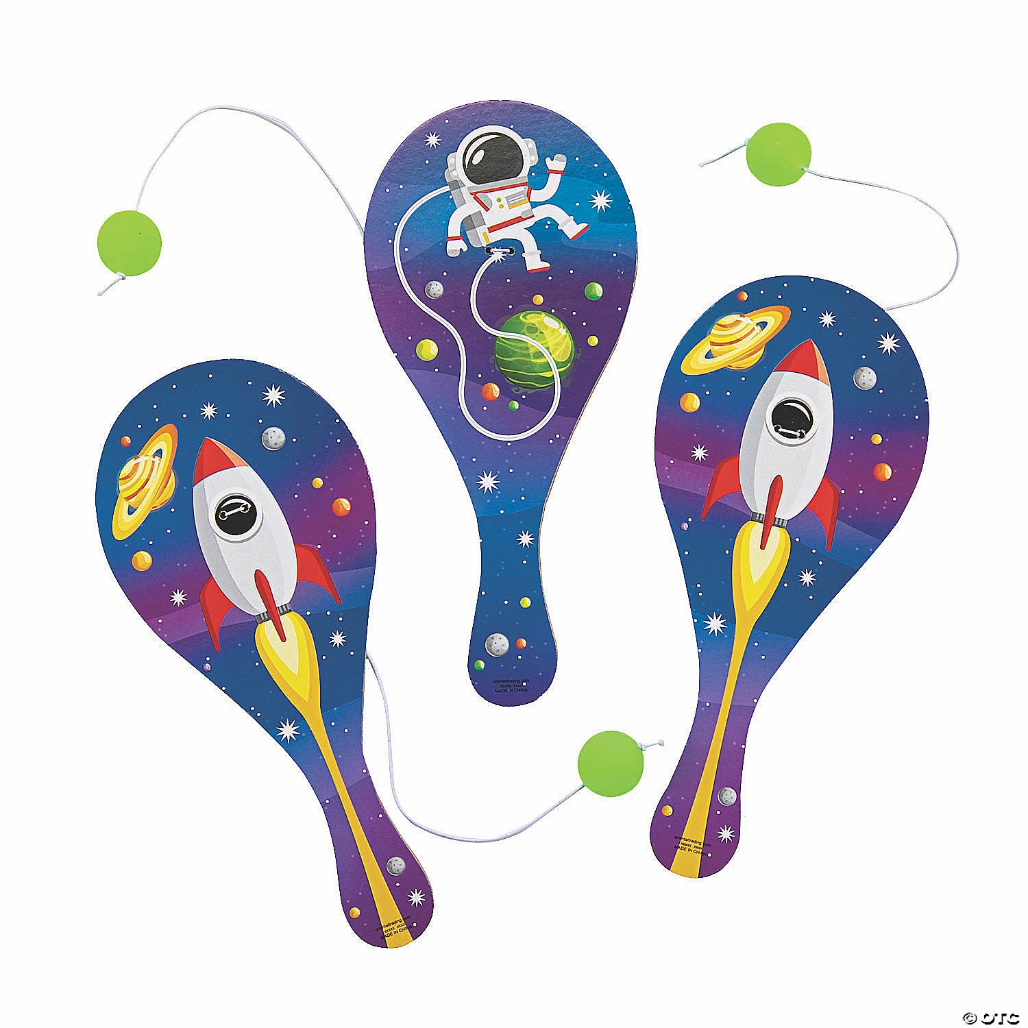 Budget ✨ Space Paddleball Games with Glow-in-the-Dark Balls - 12 Pc. ✔️ 1 Budget ✨ Space Paddleball Games with Glow-in-the-Dark Balls - 12 Pc. ✔️