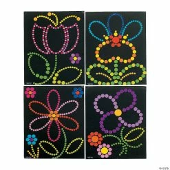 Deals 💯 Spring Flowers Sticker Dot Art - 12 Pc. 🔥