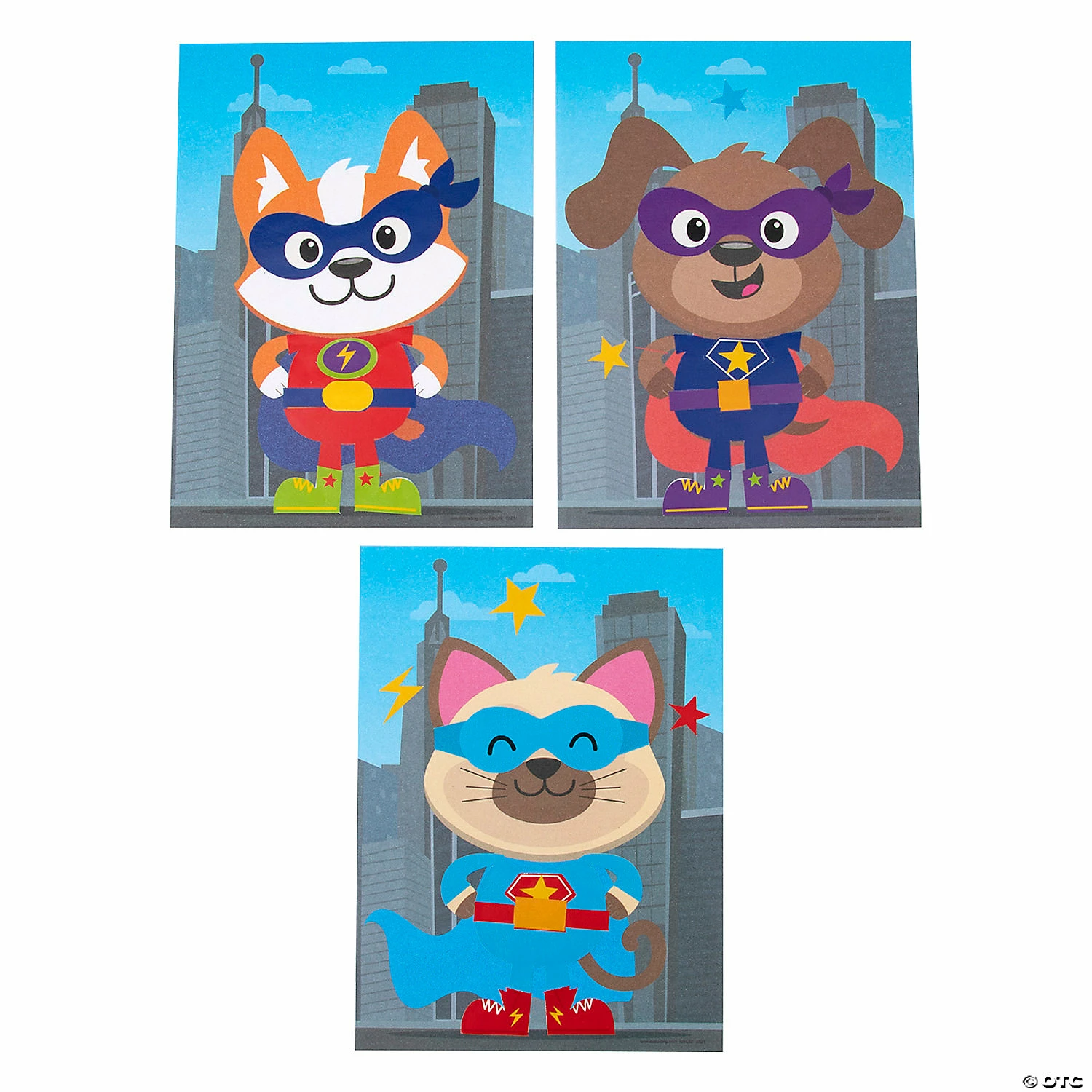 Top 10 β Superhero Animals Sticker Scenes - 12 Pc. π 1 Top 10 β Superhero Animals Sticker Scenes - 12 Pc. π