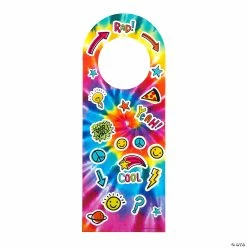 Best Pirce 🥰 Tie-Dye Doorknob Hanger Sticker Scenes - 12 Pc. 👍