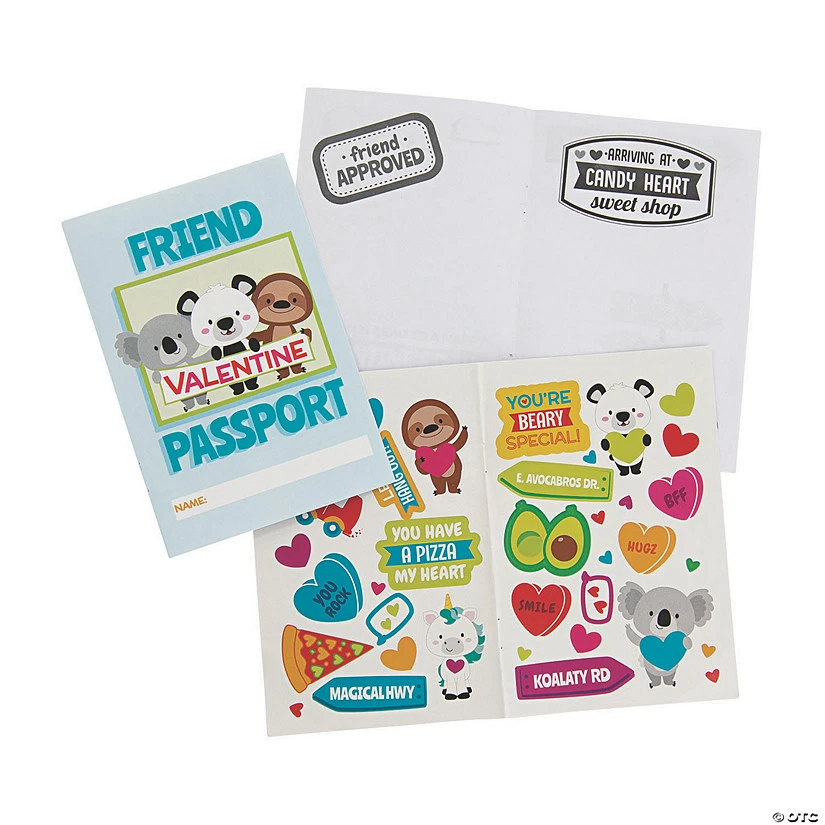 New 🥰 Valentine Passport Sticker Books - 12 Pc. 👏 1 New 🥰 Valentine Passport Sticker Books - 12 Pc. 👏