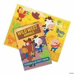 Buy 😉 Western Animal Activity Book with Stickers - 12 Pc. 👍