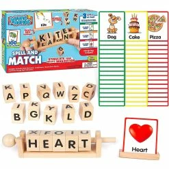 Best Sale ⭐ Young Hands Wooden Reading Blocks - Spin, Spell & Match Words Age 3+ 🎉